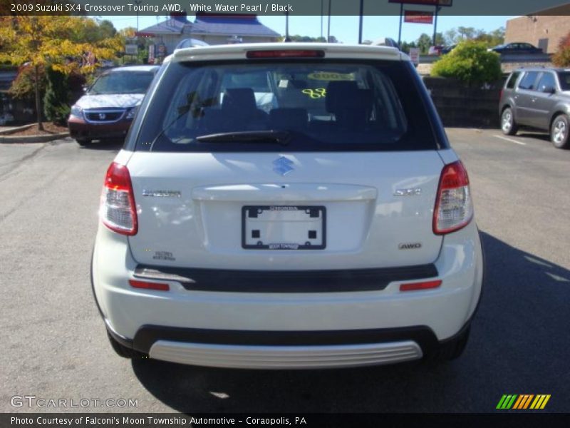 White Water Pearl / Black 2009 Suzuki SX4 Crossover Touring AWD