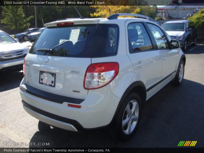 White Water Pearl / Black 2009 Suzuki SX4 Crossover Touring AWD