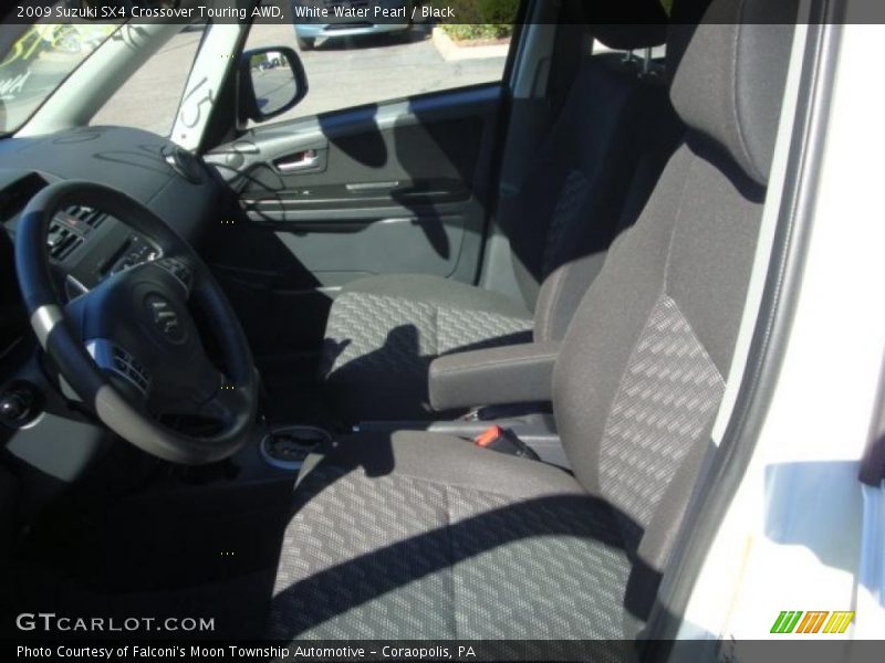 White Water Pearl / Black 2009 Suzuki SX4 Crossover Touring AWD