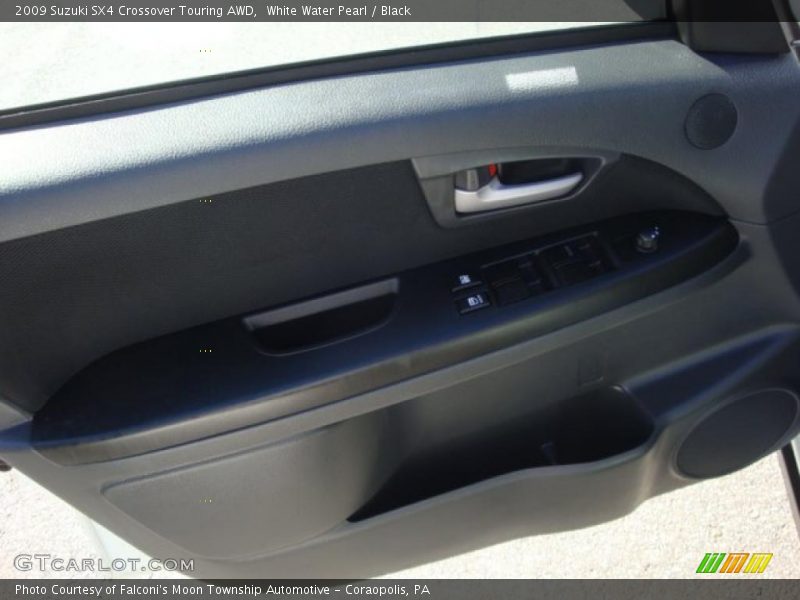 White Water Pearl / Black 2009 Suzuki SX4 Crossover Touring AWD