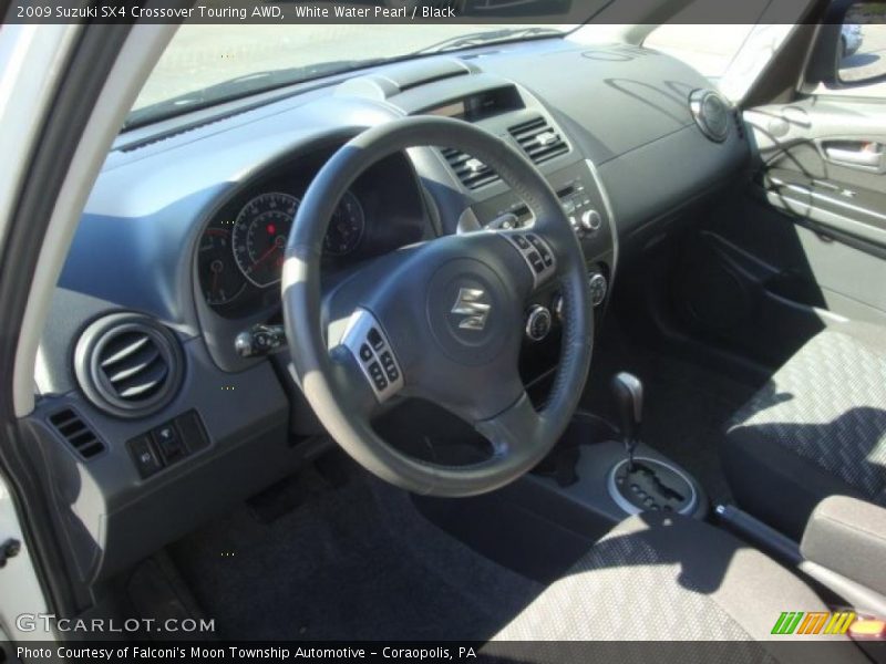 White Water Pearl / Black 2009 Suzuki SX4 Crossover Touring AWD