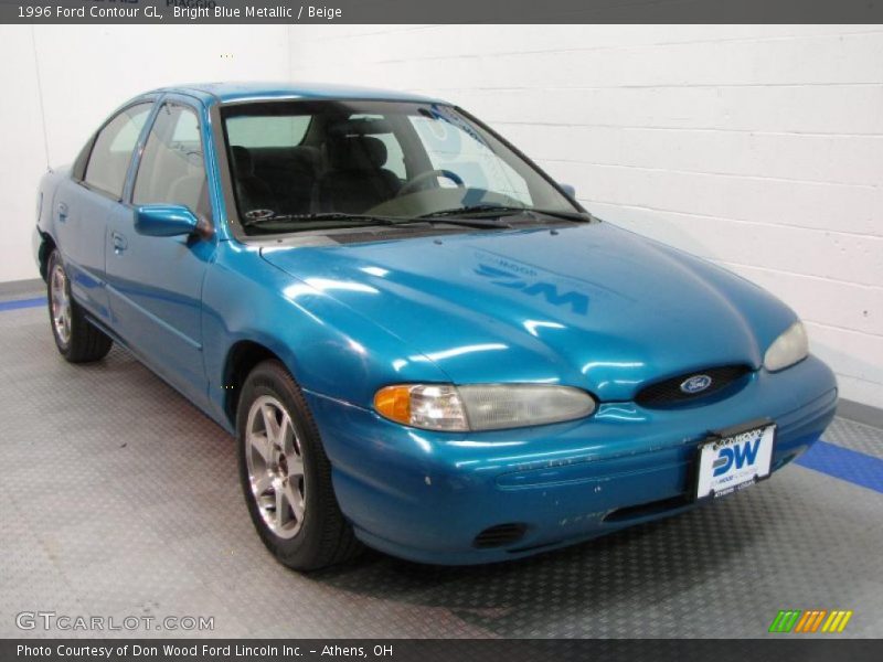 Bright Blue Metallic / Beige 1996 Ford Contour GL