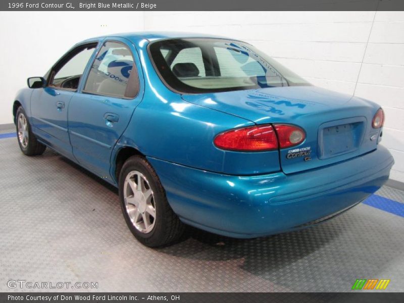 Bright Blue Metallic / Beige 1996 Ford Contour GL