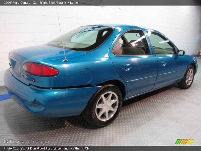 Bright Blue Metallic / Beige 1996 Ford Contour GL