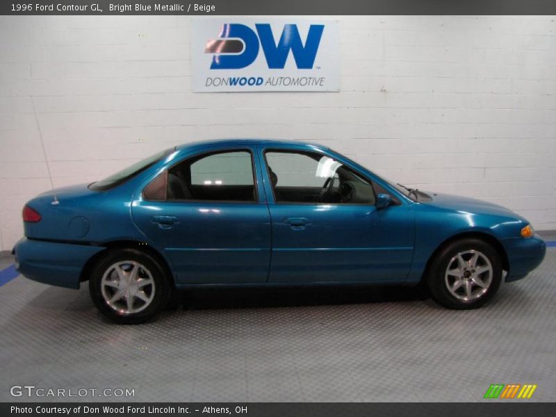 Bright Blue Metallic / Beige 1996 Ford Contour GL