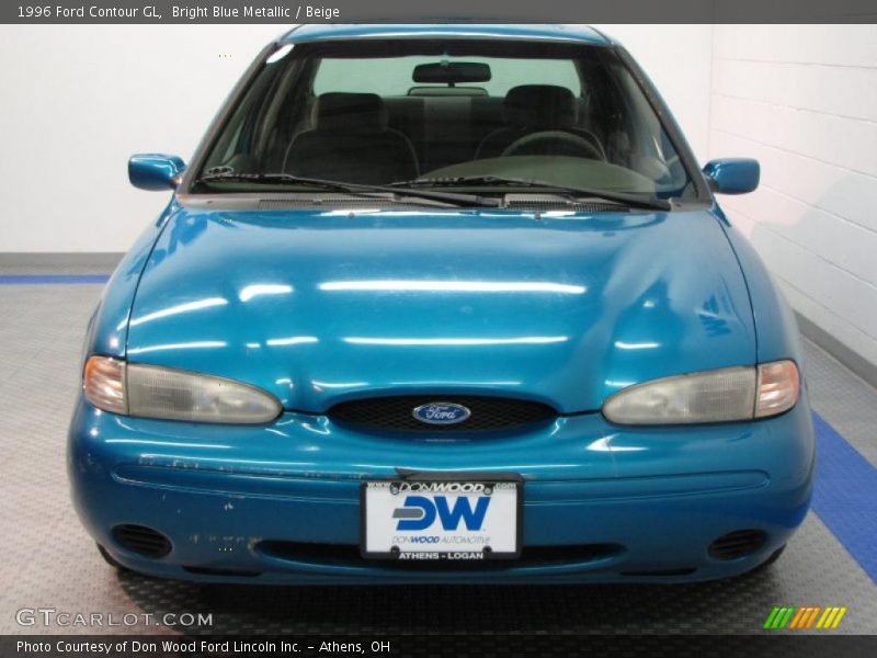 Bright Blue Metallic / Beige 1996 Ford Contour GL