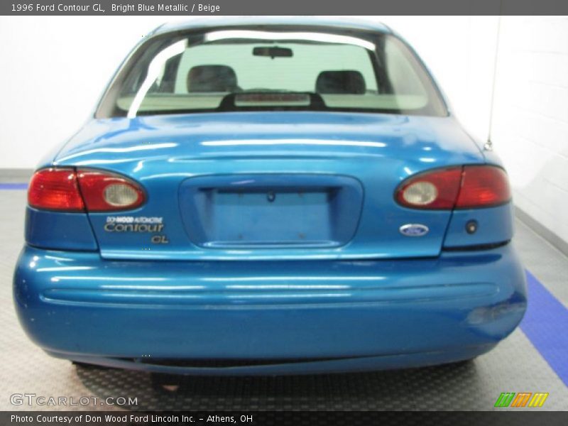 Bright Blue Metallic / Beige 1996 Ford Contour GL