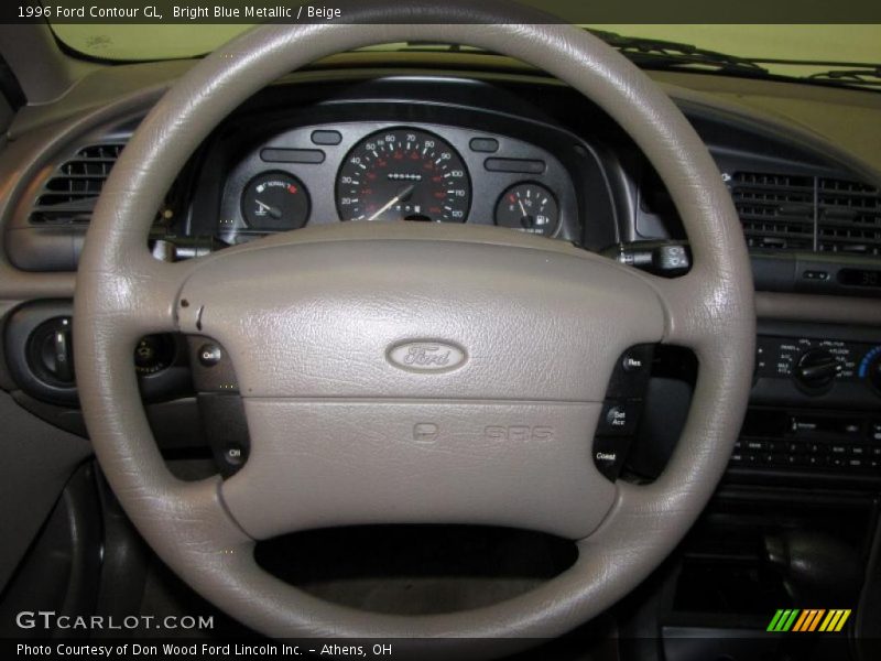 Bright Blue Metallic / Beige 1996 Ford Contour GL