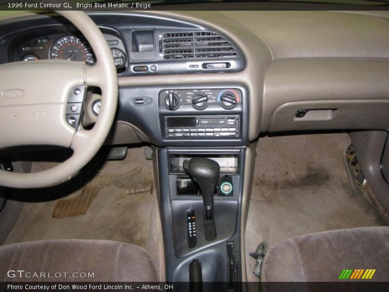 Bright Blue Metallic / Beige 1996 Ford Contour GL