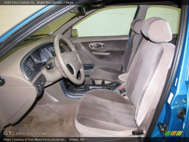 Bright Blue Metallic / Beige 1996 Ford Contour GL