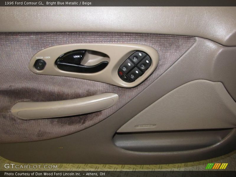 Bright Blue Metallic / Beige 1996 Ford Contour GL
