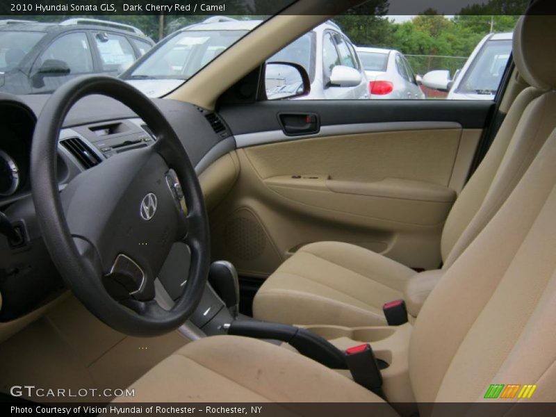 Dark Cherry Red / Camel 2010 Hyundai Sonata GLS