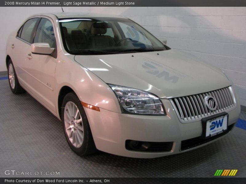 Light Sage Metallic / Medium Light Stone 2008 Mercury Milan I4 Premier
