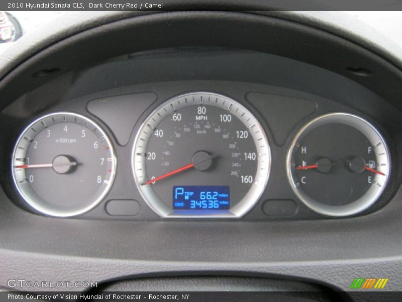 Dark Cherry Red / Camel 2010 Hyundai Sonata GLS