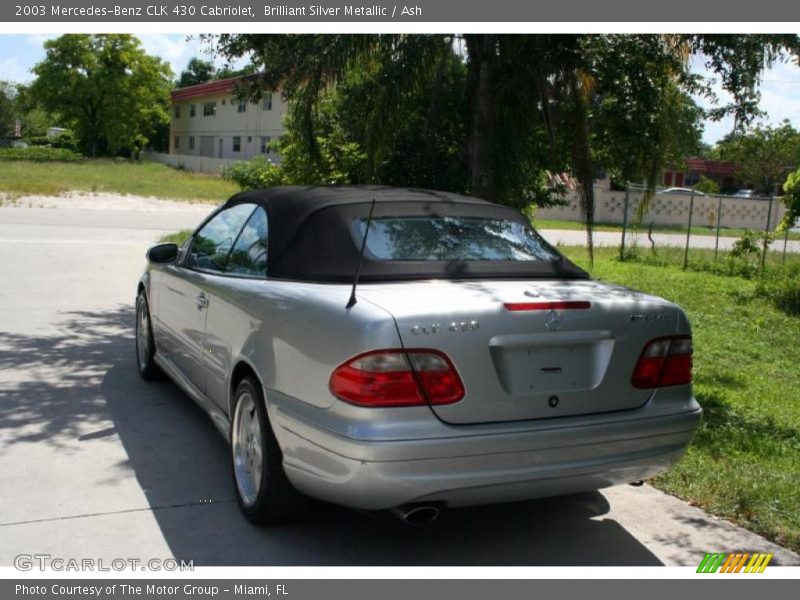 Brilliant Silver Metallic / Ash 2003 Mercedes-Benz CLK 430 Cabriolet