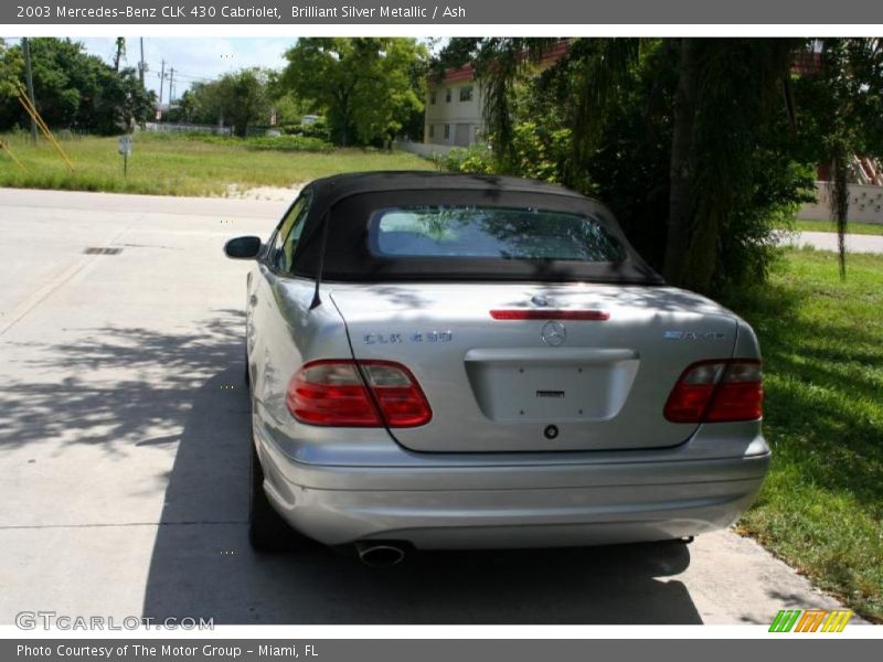 Brilliant Silver Metallic / Ash 2003 Mercedes-Benz CLK 430 Cabriolet