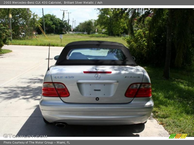 Brilliant Silver Metallic / Ash 2003 Mercedes-Benz CLK 430 Cabriolet
