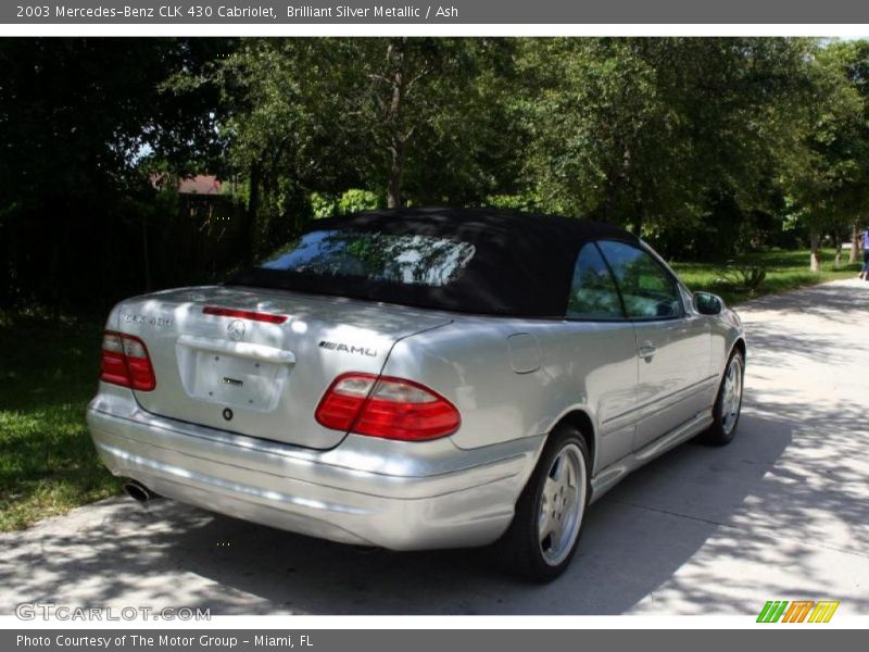 Brilliant Silver Metallic / Ash 2003 Mercedes-Benz CLK 430 Cabriolet