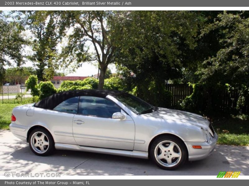 Brilliant Silver Metallic / Ash 2003 Mercedes-Benz CLK 430 Cabriolet