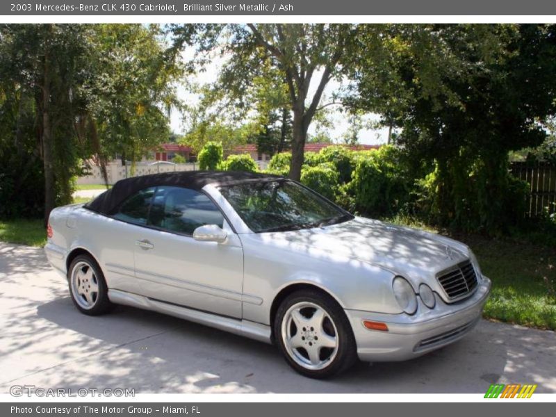 Brilliant Silver Metallic / Ash 2003 Mercedes-Benz CLK 430 Cabriolet