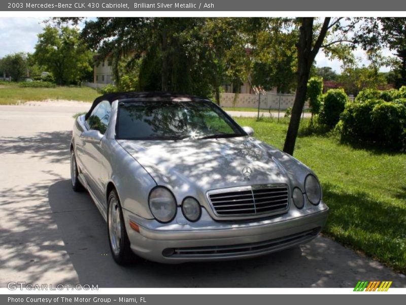Brilliant Silver Metallic / Ash 2003 Mercedes-Benz CLK 430 Cabriolet