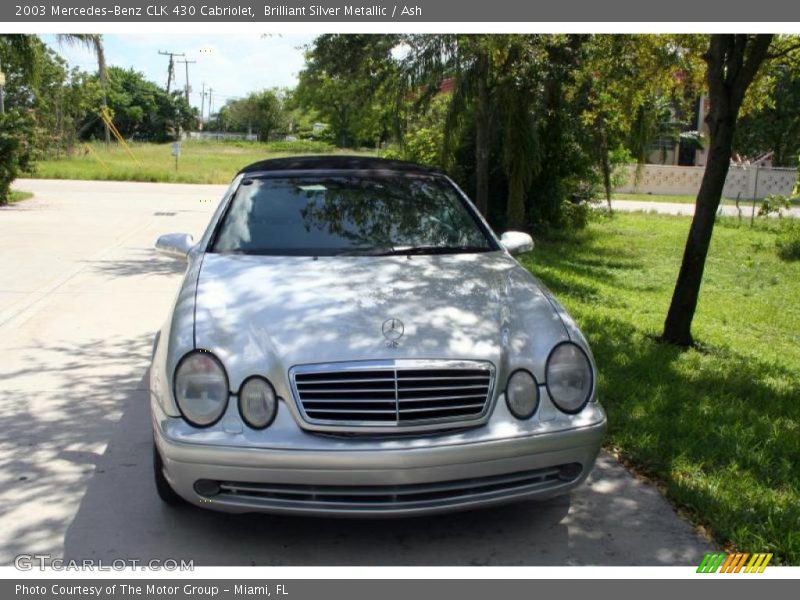 Brilliant Silver Metallic / Ash 2003 Mercedes-Benz CLK 430 Cabriolet