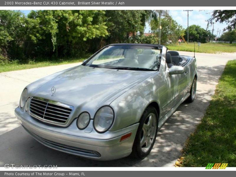 Brilliant Silver Metallic / Ash 2003 Mercedes-Benz CLK 430 Cabriolet