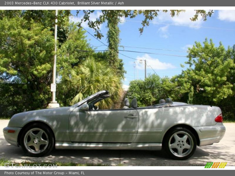 Brilliant Silver Metallic / Ash 2003 Mercedes-Benz CLK 430 Cabriolet