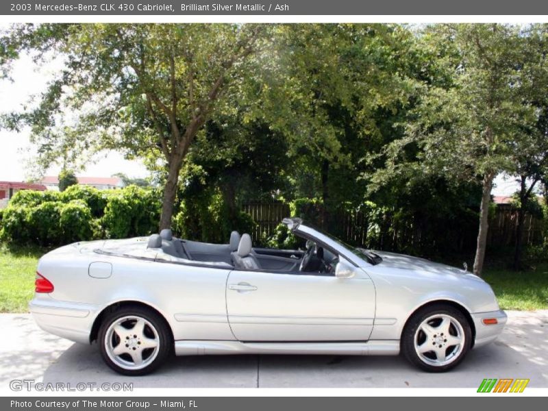 Brilliant Silver Metallic / Ash 2003 Mercedes-Benz CLK 430 Cabriolet