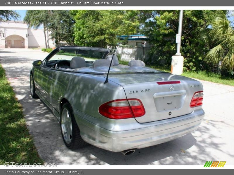 Brilliant Silver Metallic / Ash 2003 Mercedes-Benz CLK 430 Cabriolet