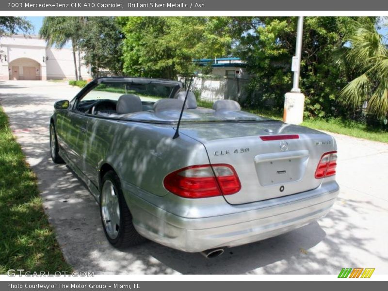 Brilliant Silver Metallic / Ash 2003 Mercedes-Benz CLK 430 Cabriolet