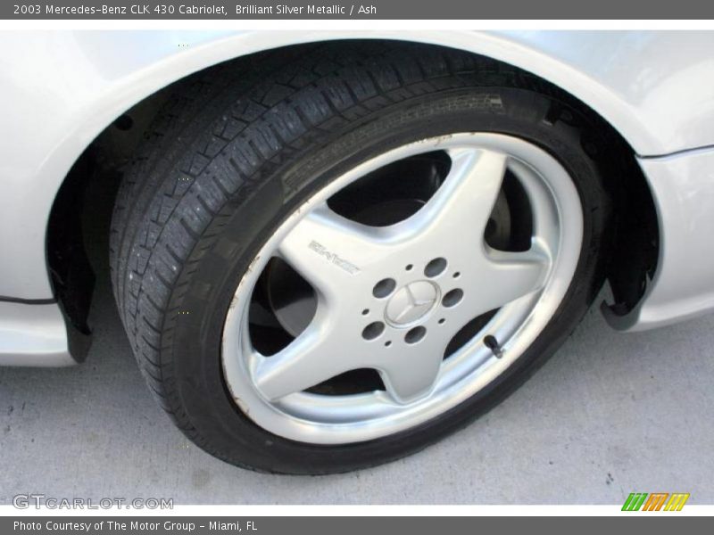 Brilliant Silver Metallic / Ash 2003 Mercedes-Benz CLK 430 Cabriolet