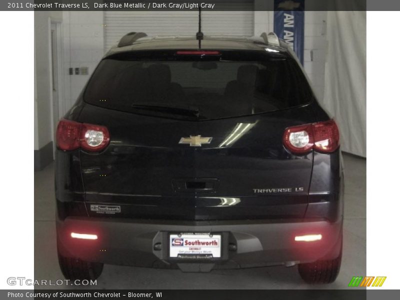 Dark Blue Metallic / Dark Gray/Light Gray 2011 Chevrolet Traverse LS