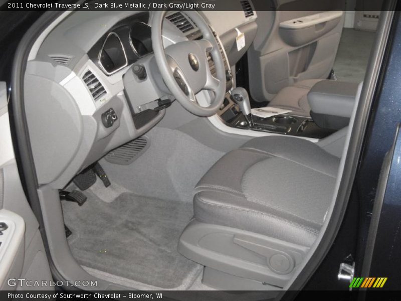 Dark Blue Metallic / Dark Gray/Light Gray 2011 Chevrolet Traverse LS