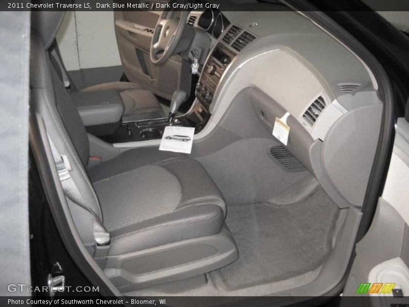 Dark Blue Metallic / Dark Gray/Light Gray 2011 Chevrolet Traverse LS