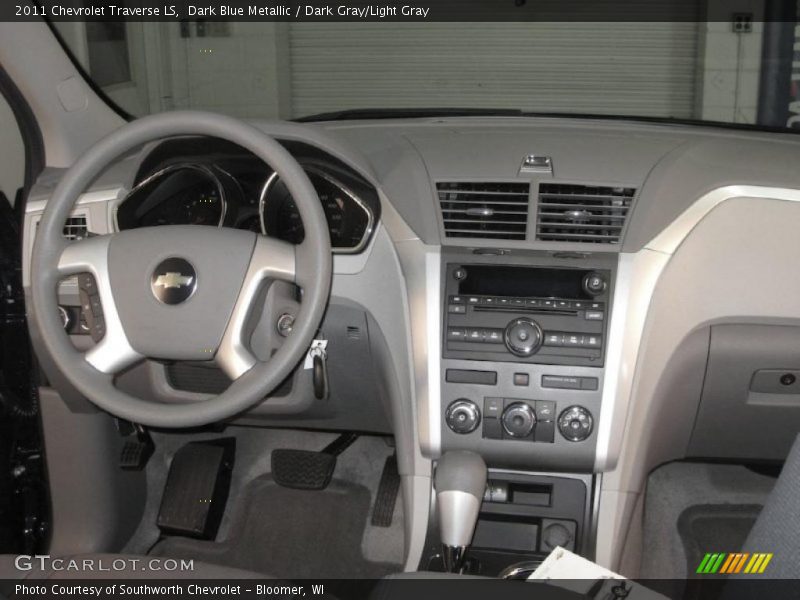 Dark Blue Metallic / Dark Gray/Light Gray 2011 Chevrolet Traverse LS
