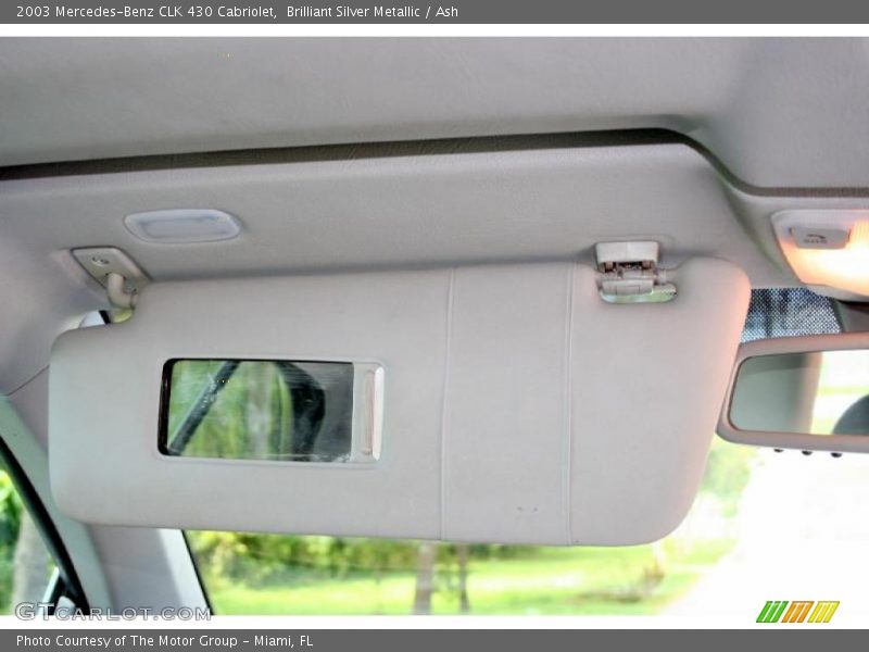 Brilliant Silver Metallic / Ash 2003 Mercedes-Benz CLK 430 Cabriolet