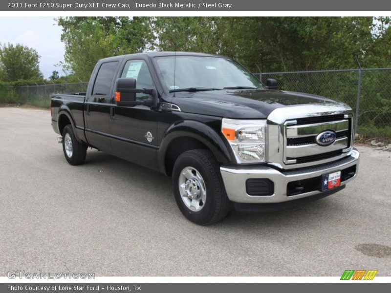 Tuxedo Black Metallic / Steel Gray 2011 Ford F250 Super Duty XLT Crew Cab