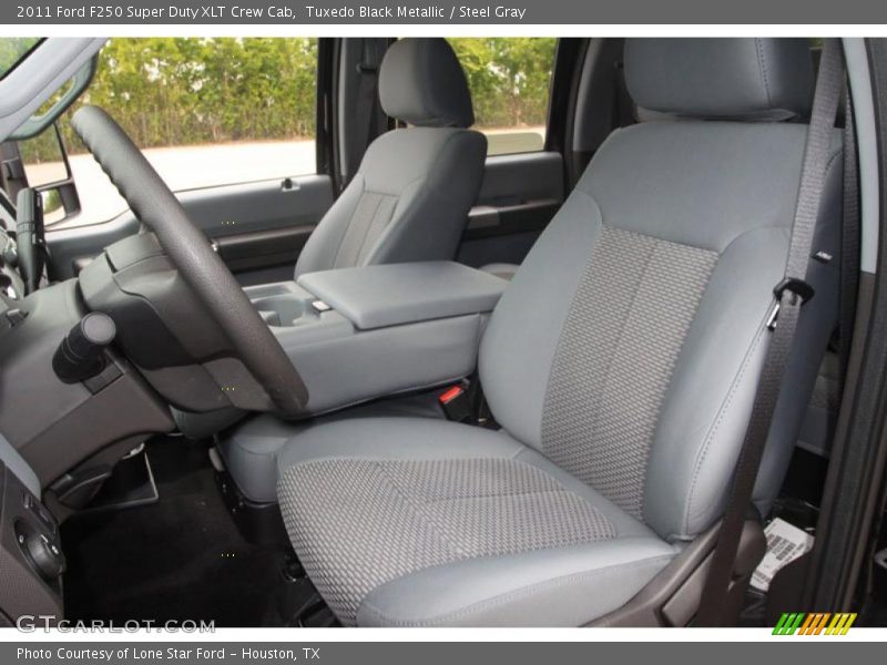 Tuxedo Black Metallic / Steel Gray 2011 Ford F250 Super Duty XLT Crew Cab