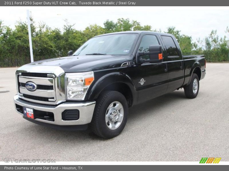 Tuxedo Black Metallic / Steel Gray 2011 Ford F250 Super Duty XLT Crew Cab