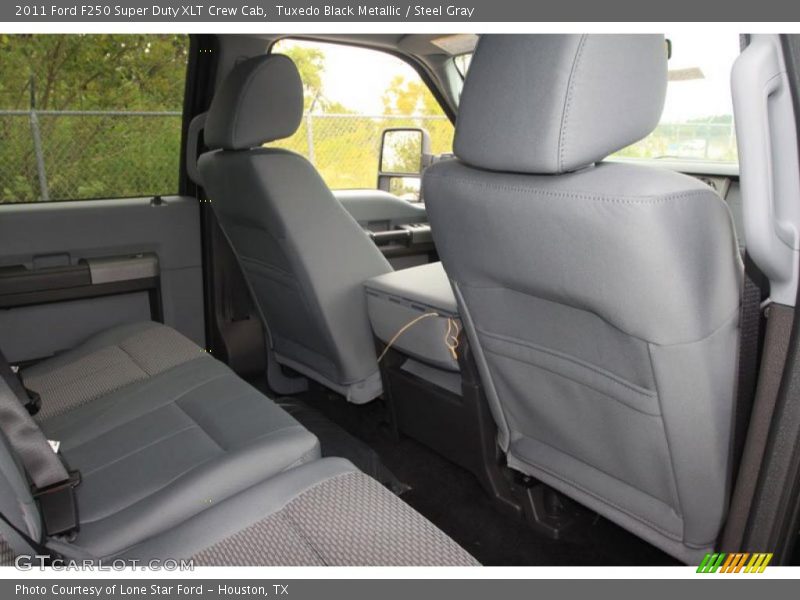 Tuxedo Black Metallic / Steel Gray 2011 Ford F250 Super Duty XLT Crew Cab