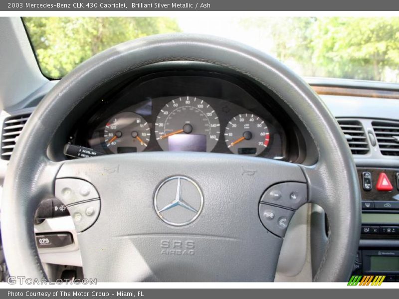 Brilliant Silver Metallic / Ash 2003 Mercedes-Benz CLK 430 Cabriolet