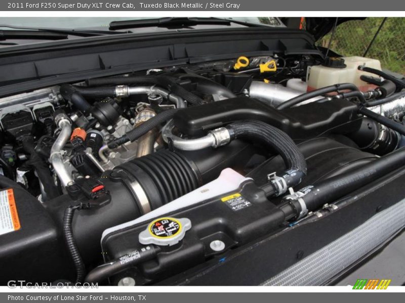 Tuxedo Black Metallic / Steel Gray 2011 Ford F250 Super Duty XLT Crew Cab