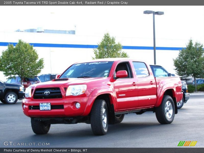 Radiant Red / Graphite Gray 2005 Toyota Tacoma V6 TRD Sport Double Cab 4x4