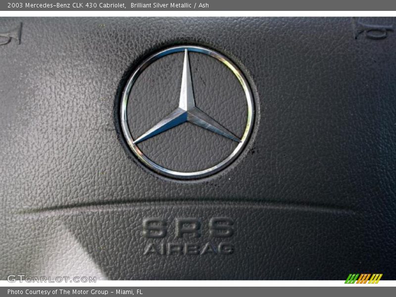 Brilliant Silver Metallic / Ash 2003 Mercedes-Benz CLK 430 Cabriolet