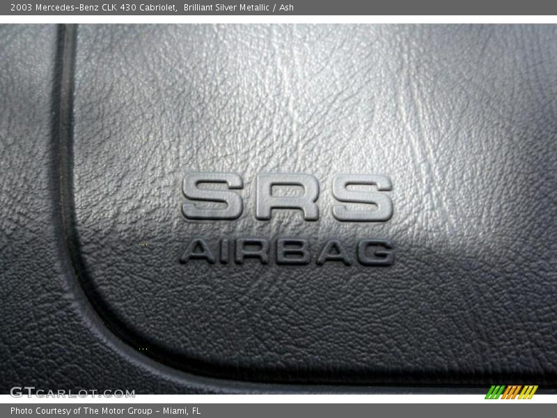 Brilliant Silver Metallic / Ash 2003 Mercedes-Benz CLK 430 Cabriolet