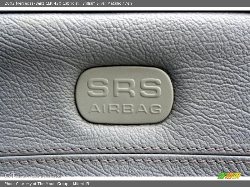 Brilliant Silver Metallic / Ash 2003 Mercedes-Benz CLK 430 Cabriolet