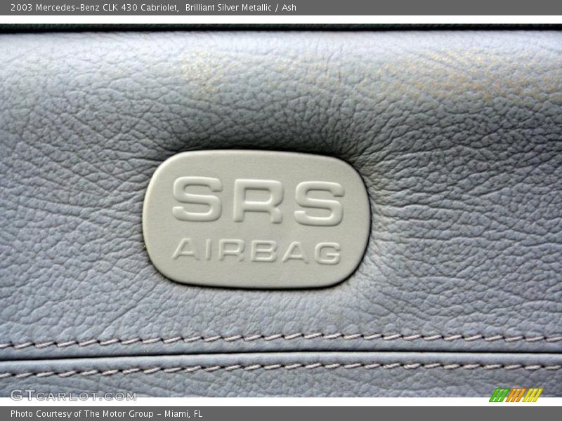 Brilliant Silver Metallic / Ash 2003 Mercedes-Benz CLK 430 Cabriolet