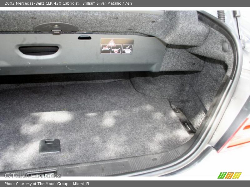Brilliant Silver Metallic / Ash 2003 Mercedes-Benz CLK 430 Cabriolet