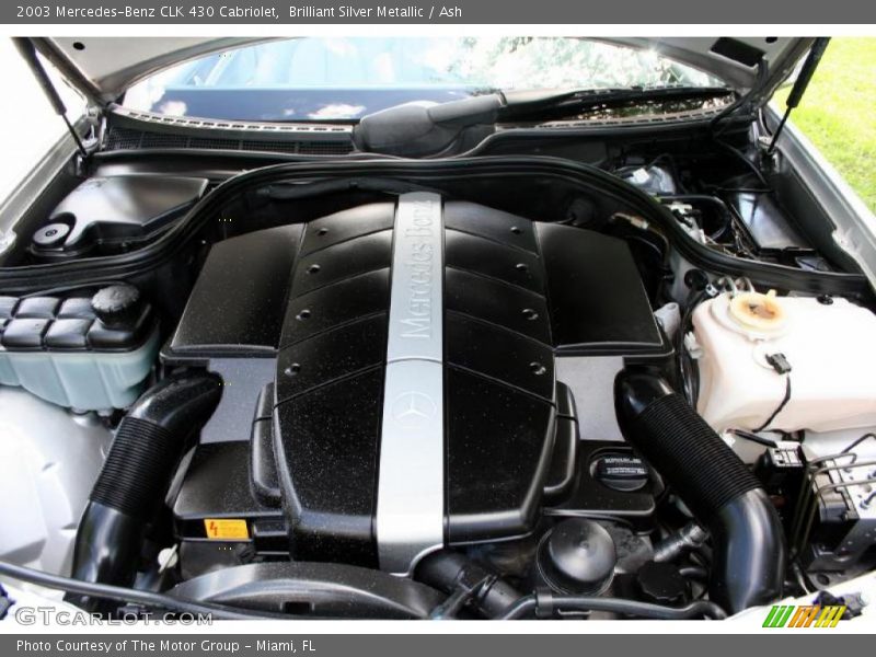 Brilliant Silver Metallic / Ash 2003 Mercedes-Benz CLK 430 Cabriolet
